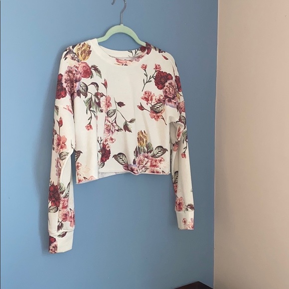 bp Tops - BP Floral Print Crop Sweater